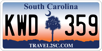 SC license plate KWD359