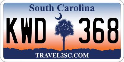SC license plate KWD368