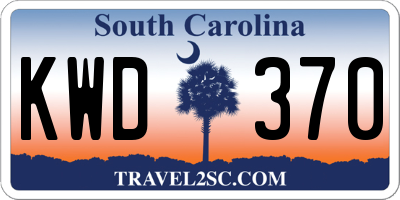 SC license plate KWD370