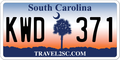 SC license plate KWD371