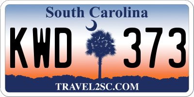SC license plate KWD373