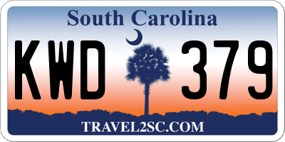 SC license plate KWD379