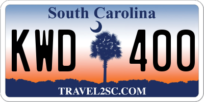 SC license plate KWD400