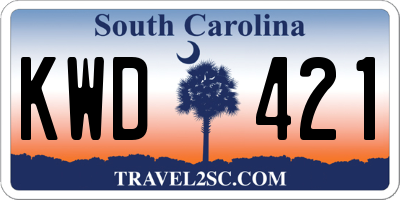 SC license plate KWD421