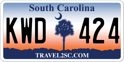 SC license plate KWD424