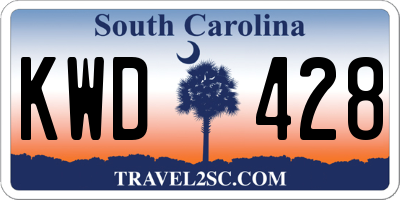 SC license plate KWD428