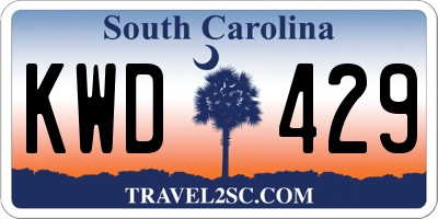 SC license plate KWD429