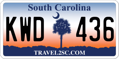 SC license plate KWD436