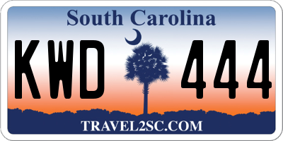 SC license plate KWD444