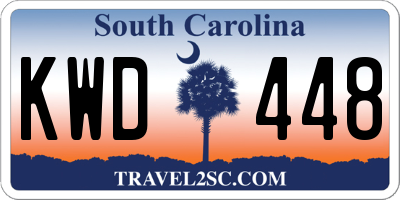 SC license plate KWD448
