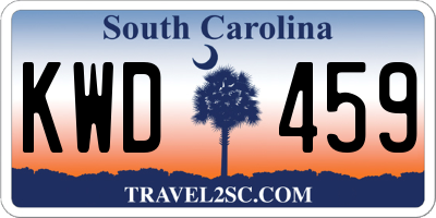 SC license plate KWD459