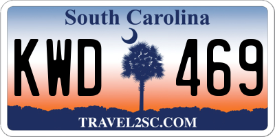 SC license plate KWD469