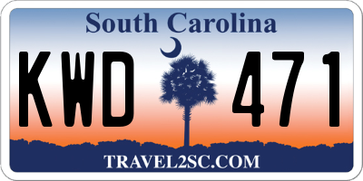 SC license plate KWD471