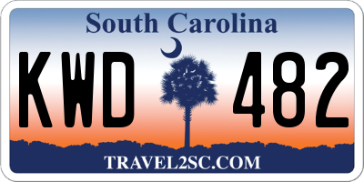 SC license plate KWD482