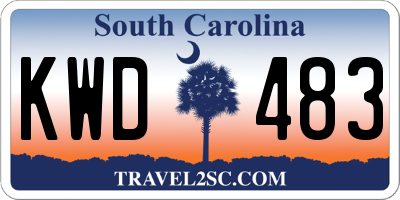 SC license plate KWD483