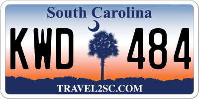 SC license plate KWD484