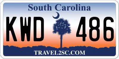 SC license plate KWD486