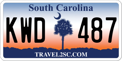 SC license plate KWD487