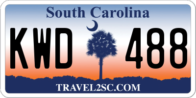 SC license plate KWD488