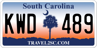 SC license plate KWD489