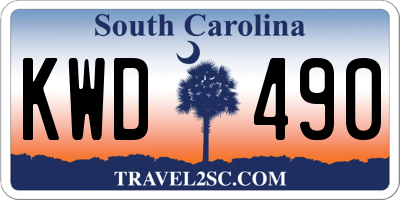 SC license plate KWD490