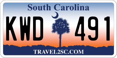 SC license plate KWD491