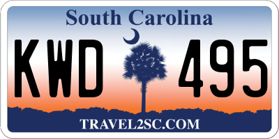 SC license plate KWD495