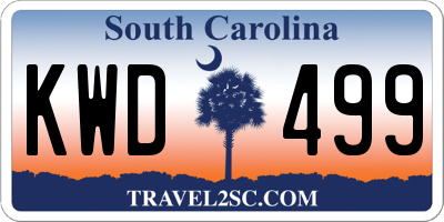 SC license plate KWD499