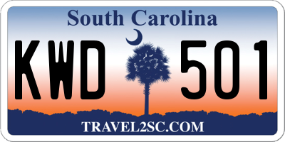 SC license plate KWD501