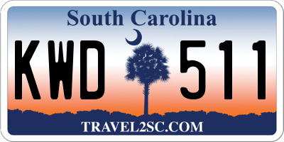 SC license plate KWD511