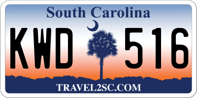 SC license plate KWD516