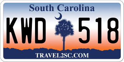SC license plate KWD518
