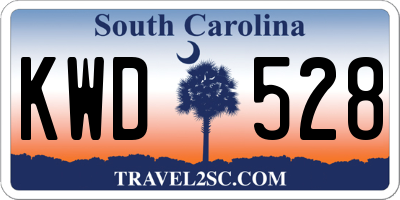 SC license plate KWD528