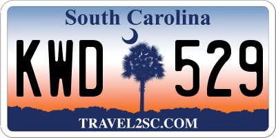 SC license plate KWD529