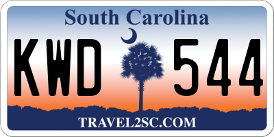 SC license plate KWD544
