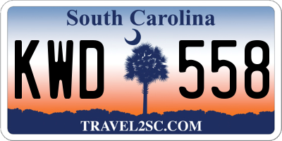SC license plate KWD558