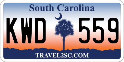 SC license plate KWD559