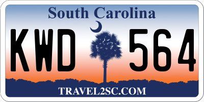 SC license plate KWD564