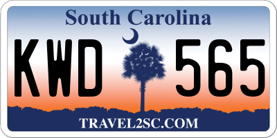 SC license plate KWD565