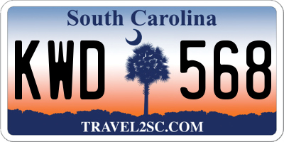 SC license plate KWD568