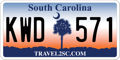 SC license plate KWD571
