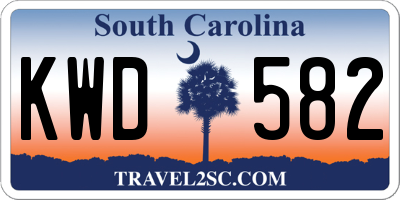 SC license plate KWD582