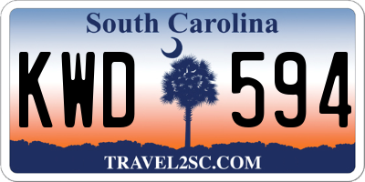 SC license plate KWD594