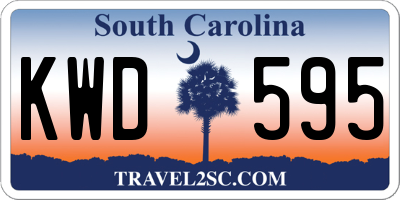 SC license plate KWD595