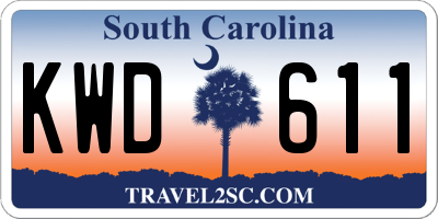 SC license plate KWD611