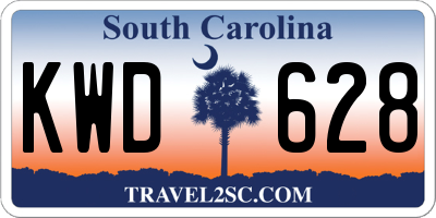 SC license plate KWD628
