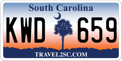 SC license plate KWD659