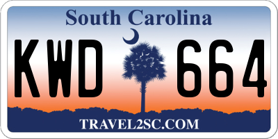 SC license plate KWD664