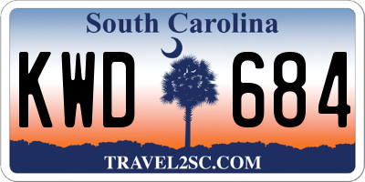 SC license plate KWD684