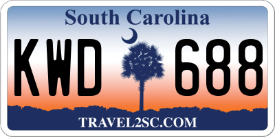 SC license plate KWD688